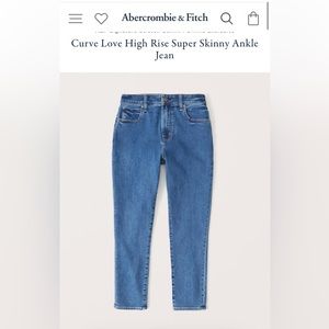 Abercrombie Curve Love Super Skinny Ankle High Rise Jeans